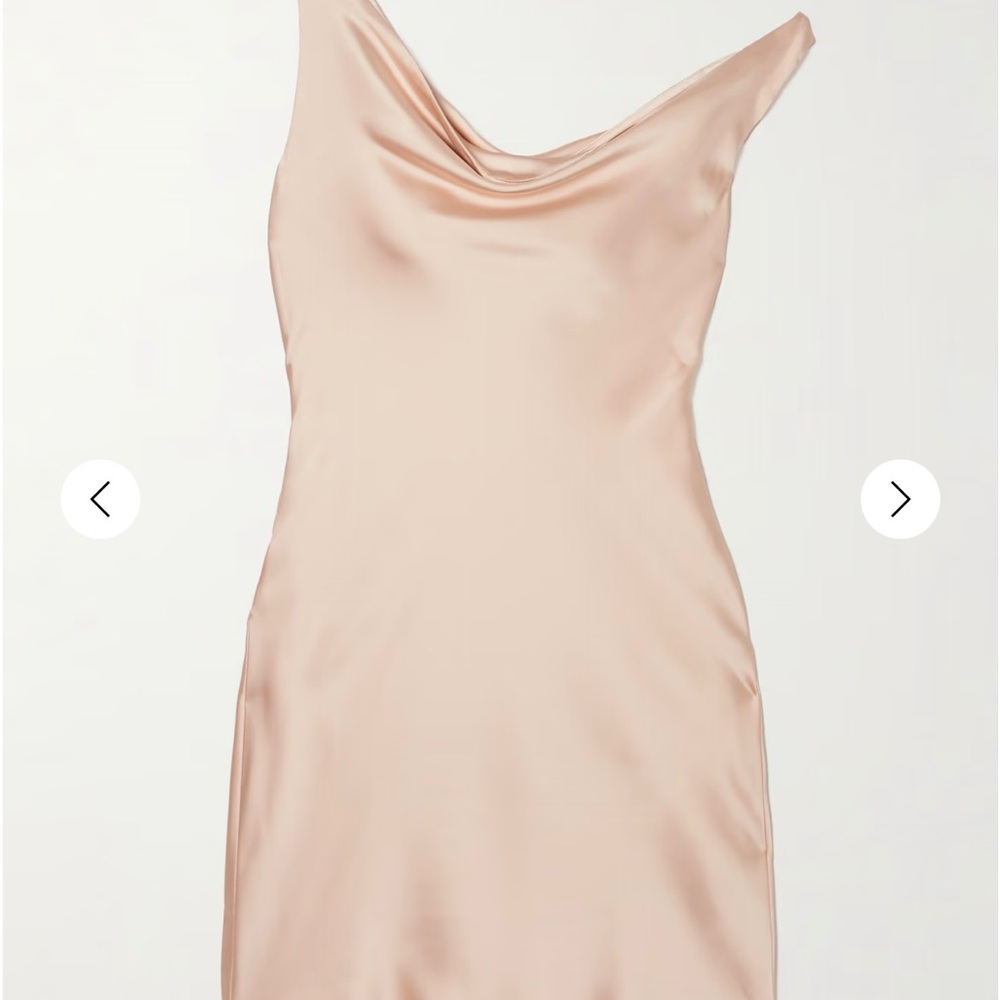 Norma Kamali Maria Drop Shoulder Mini Dress in Baby/Blush Color Small Size 6